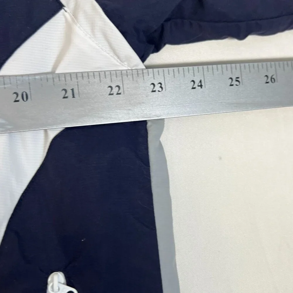 FootJoy Troon Mens Golf Windbreaker Jacket Navy‎ & Gray White Zipper Lightweight